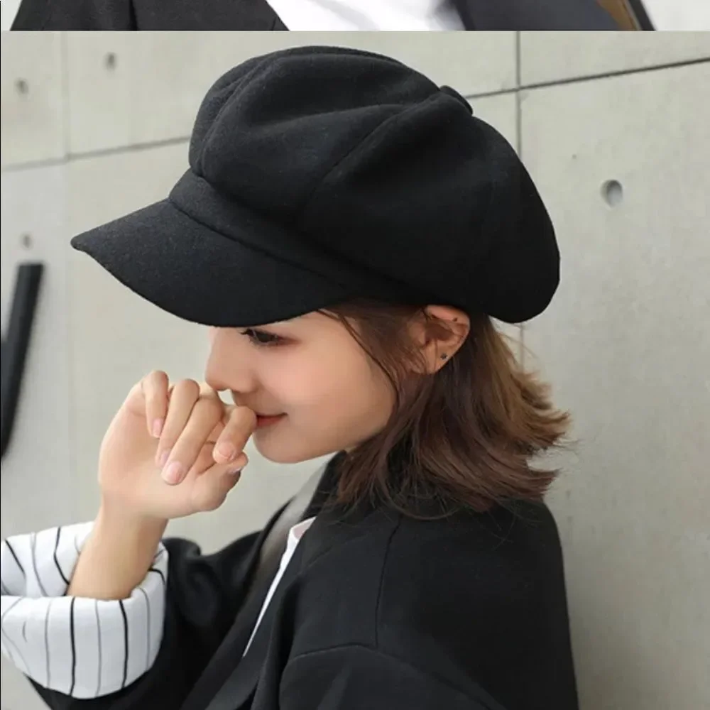 111 WINE RED WOOLEN NEWSBOY CAP NWT‎ FOR AUTUMN/WINTER